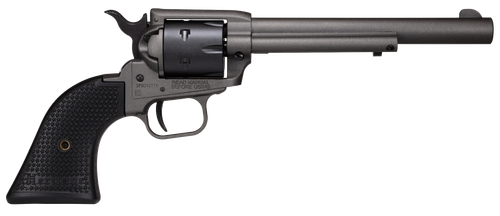 Heritage Mfg SRR22C6 Rough Rider  22 LR 6 Shot, 6.50" Tungsten Gray Cerakote Steel Barrel, Frame, Black Satin Cylinder, Black Polymer Grip, Hammer/Thumb Safety, Exposed Hammer