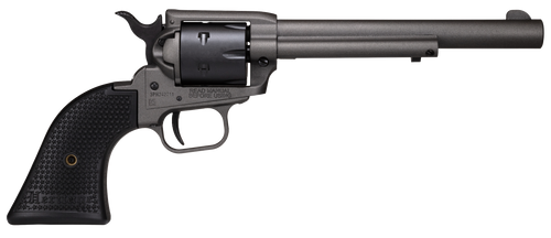 Heritage Mfg SRR22C6 Rough Rider  22 LR 6 Shot, 6.50" Tungsten Gray Cerakote Steel Barrel, Frame, Black Satin Cylinder, Black Polymer Grip, Hammer/Thumb Safety, Exposed Hammer