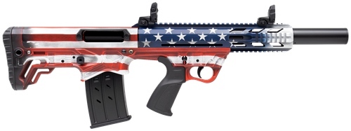 Gforce Arms GFY1USA GFY-1 USA 12 Gauge Semi-Auto 3" 5+1 18.50" Black Threaded Barrel, American Flag Aluminum Receiver w/Picatinny Rail, American Flag Bullpup Polymer Stock, Black Polymer Grip