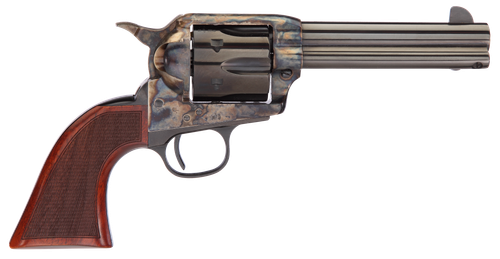 Taylors & Company 550825 Runnin Iron  357 Mag Caliber with 4.75" Blued Finish Barrel, 6rd Capacity Blued Finish Cylinder, Color Case Hardened Finish Steel Frame & Checkered Walnut Grip