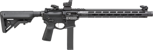 Springfield Armory STV91609B SAINT Victor 9mm Luger 16" 32+1, Black, B5 Systems Bravo Stock & Type 23 Grip, Flip-Up Sights, Blast Diverter