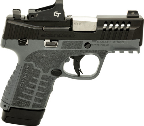 Savage Arms 67060 Stance XR 9mm 13+1 3.20" Natural Black Nitride Ported Stainless Steel Slide Gray Glass Filled Nylon Grip Ambidextrous