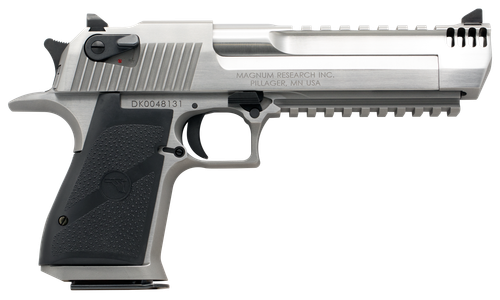 Magnum Research DE429SRMB Desert Eagle Mark XIX 429 DE 6" with Muzzle Brake 7+1 Matte Stainless Steel Frame 7 Slide Black Rubber Grip