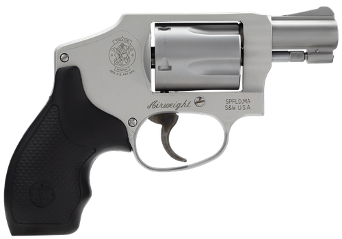 Smith & Wesson 163810 Model 642 *CA Compliant 38 S&W Spl +P 5 Shot 1.88 Stainless Steel Barrel/Cylinder, Matte Silver Aluminum Alloy J-Frame, Polymer Grip, Internal Lock