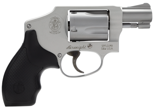 Smith & Wesson 163810 Model 642 *CA Compliant 38 S&W Spl +P 5 Shot 1.88 Stainless Steel Barrel/Cylinder, Matte Silver Aluminum Alloy J-Frame, Polymer Grip, Internal Lock