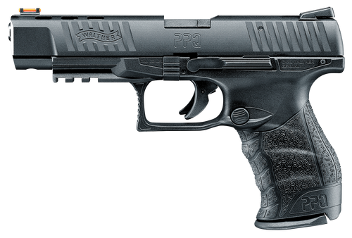 Walther Arms 5100305 PPQ M2 22 LR 10+1 5" Threaded Steel Barrel, Matte Black Tenifer Serrated/Steel Slide, Black Polymer Frame w/Picatinny Rail, Black Polymer Grips