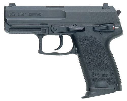 HK 81000340 USP V7 LEM Compact 40 S&W 12+1 3.58" Black Polygonal Rifled Barrel, Black Serrated Slide, Black Polymer Frame, Black Polymer Grip, Ambidextrous
