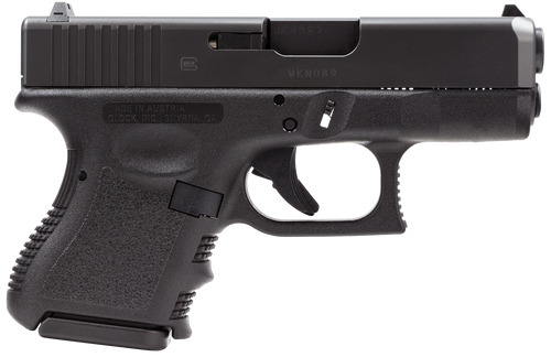 Glock PI2650201 G26 Gen3  *CA Compliant Sub-Compact 9mm Luger 10+1 3.43" Black Polygonal Rifled Barrel, Matte Black Serrated Slide, Black Polymer Frame, Black Textured Finger Grooved Polymer Grip