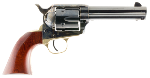 Taylors & Company 550526 Ranch Hand  357 Mag Caliber with 4.75" Blued Finish Barrel, 6rd Capacity Blued Finish Cylinder, Color Case Hardened Finish Steel Frame & Walnut Grip