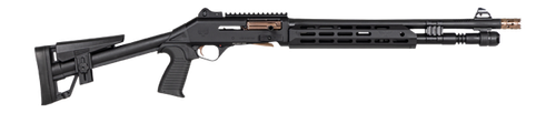 Panzer Arms PAM4CSBBTMFSS M4 Speed Pro 12 Gauge Semi-Auto 3" 5+1 18.50" Black Ported Barrel, Black Aluminum Receiver w/Picatinny Rail, M-LOK Handguard, Skeleton Stock, Black Polymer Grip