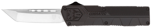 CobraTec Knives BCTLWTNS Lightweight  3.25" OTF Tanto Plain D2 Steel Blade/Black Aluminum Handle Includes Pocket Clip