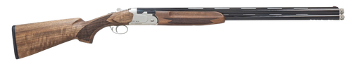 Pointer REXFT912BSW12 FT912 Field Trek Full Size 12 Gauge Break Open 3" 2rd 28" Black Over/Under Vent Rib Barrel, Silver Steel Receiver, Fixed Walnut Stock, Ambidextrous