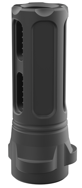 Breek Arms BRK4323 Sentinel Caged Flash Hider Black Nitride Steel 1/2"x28 Threads 9mmLuger Compatible w/ Breek-LOK 3QD