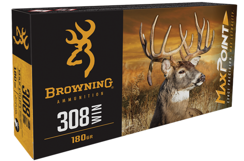Browning Ammo B192103082 Max Point  308Win 168gr 20 Per Box/10 Case