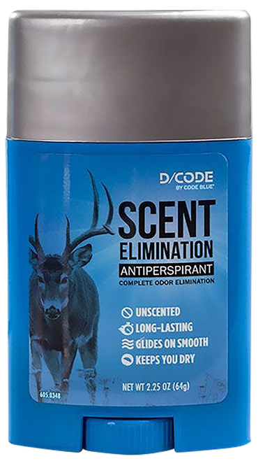Code Blue OA1317 Scent Elimination Antiperspirant Unscented 2.25 oz Stick