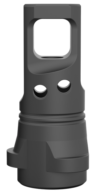 Breek Arms BRK4331 Echo Single Port Muzzle Brake Black Nitride Steel 5/8"x24 Threads 30 Cal Compatible w/ Breek-LOK 3QD
