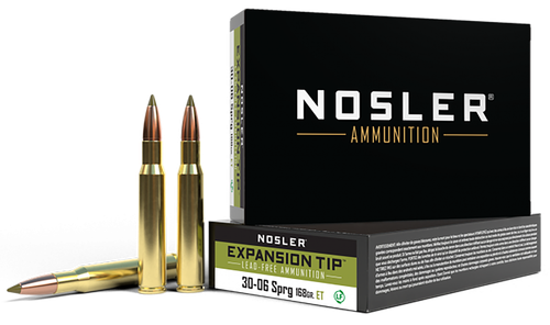 Nosler 40036 E-Tip  30-06Springfield 168gr E Tip Lead Free 20 Per Box/10 Case