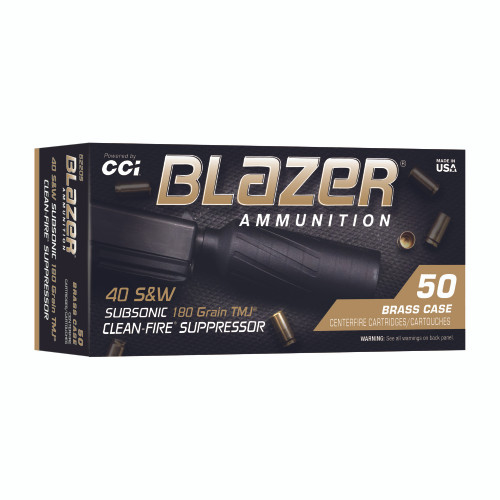 CCI BLAZER BRASS 40S&W SUP 180GR TMJ