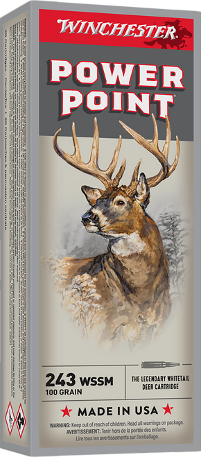 Winchester Ammo X243WSS Power-Point  243WSSM 100gr 20 Per Box/10 Case