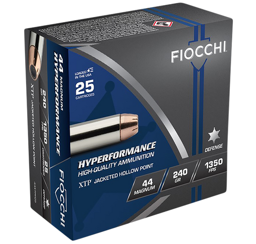 Fiocchi 44XTP25 Hyperformance  44RemMag 240gr Hornady XTP Hollow Point 25 Per Box/20 Case