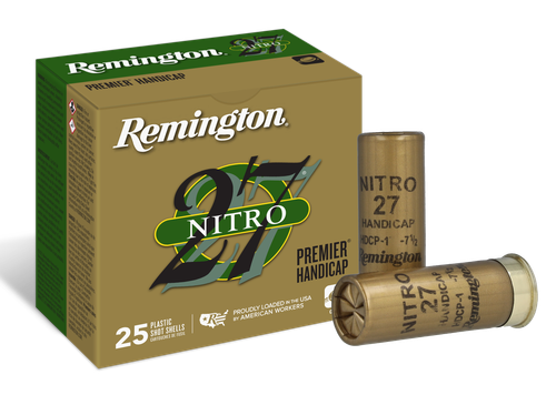 Remington Ammunition 20227 Premier Nitro 27 Handicap 12 Gauge 2.75" 1 oz 7.5 Shot 25 Per Box/ 10 Cs