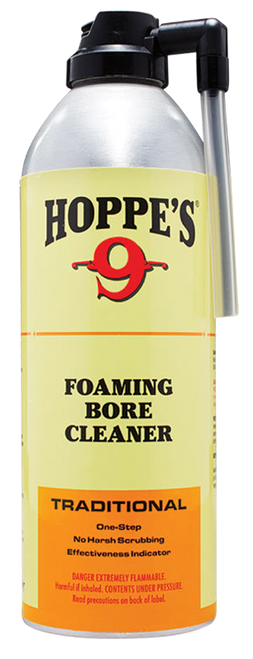Hoppe's 908 No. 9 Bore Cleaner Foam Style Cleaner Removes Copper & Powder Residue  12 oz. Spray Bottle