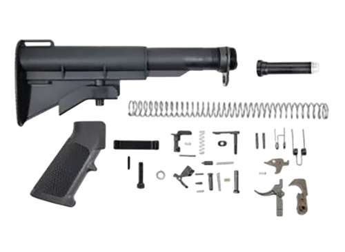 Dpms Panther Arms DP51655141530 CAR-15 Lower Build Kit AR-15 Black A2 Grip, Fiberlite Buttstock