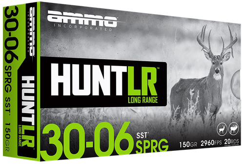 Ammo Inc 3006150SSTA20 Hunt Long Range 30-06Springfield 150gr Super Shock Tip 20 Per Box/10 Case