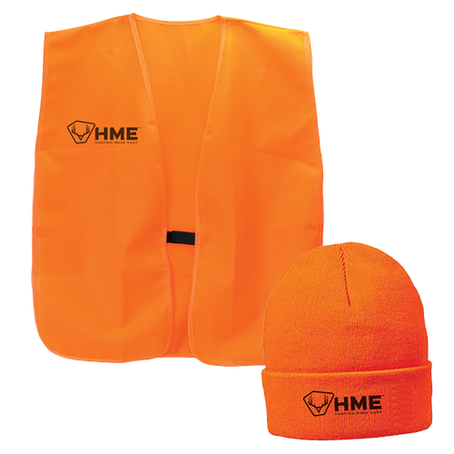 HME HMEVESTKCO Safety  Vest/Beanie OSFA Orange Polyester