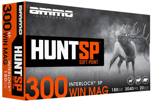 Ammo Inc 300WM10SPA20 Hunt  300Win 180gr Soft Point 20 Per Box/10 Case