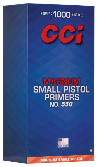 CCI 0018 Magnum Pistol No. 550 Small Pistol Multi Caliber Handgun 1000/Box