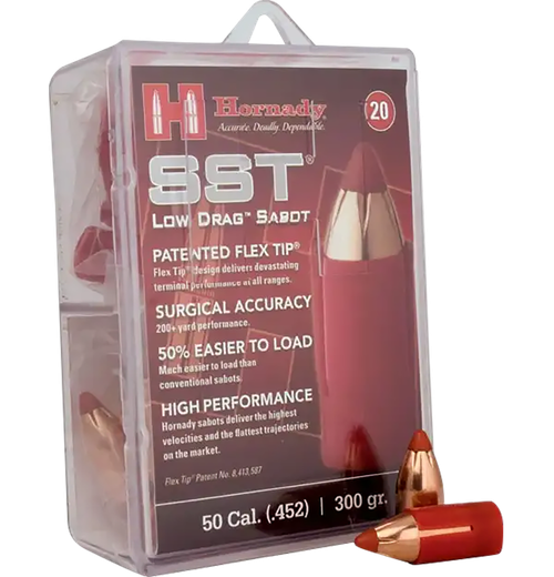 Hornady 67263 SST-ML  50Cal Sabot Super Shock Tip 300gr 20 Per Box/10 Case