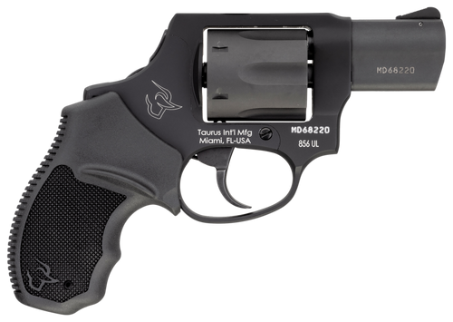 Taurus 2-856021ULCH 856 Ultra-Lite 38 Special +P 6rd 2" Matte Black Carbon Steel Cylinder & Barrel Matte Black Anodized Aluminum Frame Black Rubber Grip (Concealed Hammer)