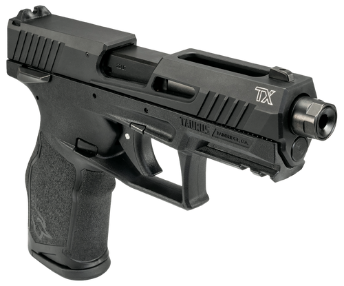 Taurus 1-2TX22141-5X10 TX22  Full Size Frame 22 LR 10+1 4.60" Black Threaded Barrel, Black Serrated Slide, Black Polymer Frame w/Picatinny Rail, Ergonomic Grip, 5 Mags