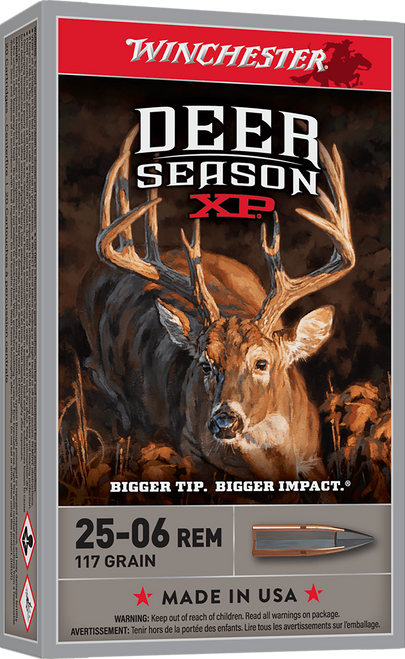 Winchester Ammo X2506DS Deer Season XP 25-06Rem 117gr Extreme Point 20 Per Box/10 Case