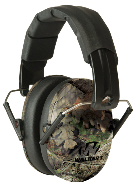 Walker's GWPFPM1CMO Pro Low Profile Passive Muff 22 dB Over the Head Mossy Oak/Black Polymer
