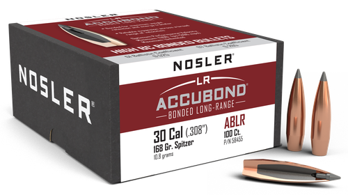 Nosler 58455 AccuBond Long Range 30Cal 168gr Spitzer Point Boat Tail 100/Box