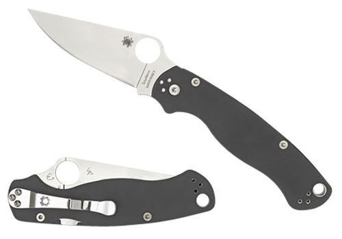 Spyderco C81GPDGY2 Para Military 2  3.47" Folding Plain Satin Maxamet Steel Blade/Dark Gray Textured G10 Handle Includes Pocket Clip