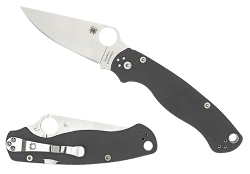 Spyderco C81GPDGY2 Para Military 2  3.47" Folding Plain Satin Maxamet Steel Blade/Dark Gray Textured G10 Handle Includes Pocket Clip
