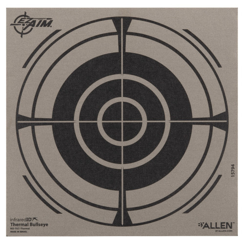 Allen 15794 Thermal Target  Bullseye Hanging Paper 8" x 8" Black/Gray