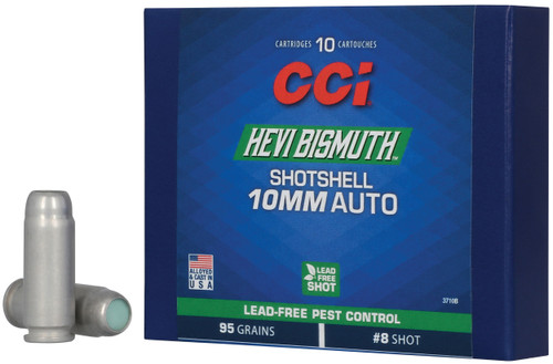 CCI 3710B HEVI-Bismuth  10mmAuto 95gr Shotshell #8Shot 10 Per Box/20 Case