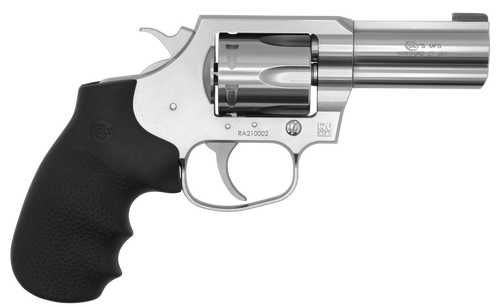 Colt Mfg KCOBRASB3BB King Cobra *CA Compliant 357 Mag 6 Shot 3" Brushed Stainless Steel Frame, Cylinder & Frame Frame, Black Hogue Rubber w/Finger Grooves Grip