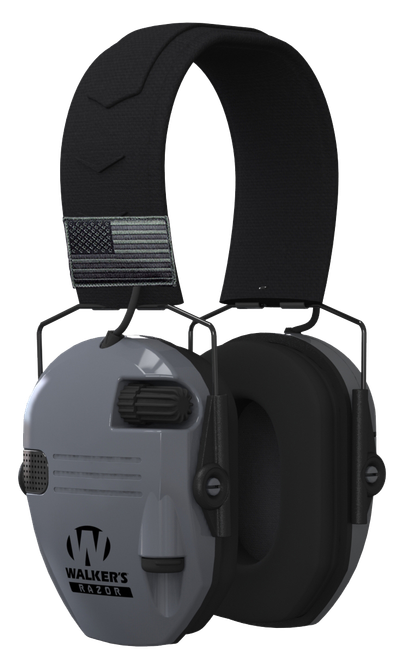 Walker's GWPRSEMPATGY Razor Patriot 23 dB Over the Head Sports South Exclusive Black/Gray Polymer