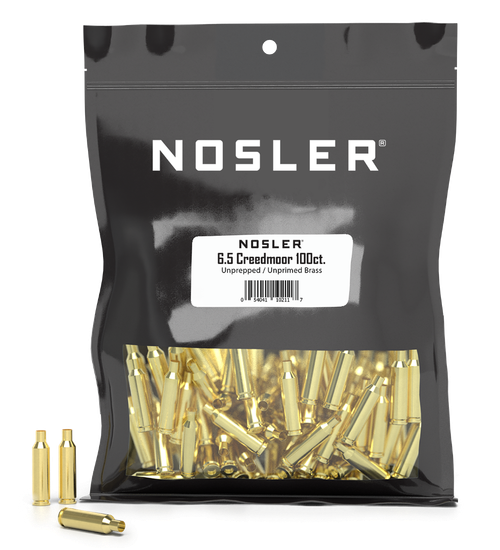 Nosler 10211 Premium Brass Unprimed Cases 6.5Creedmoor Rifle Brass 100/Box