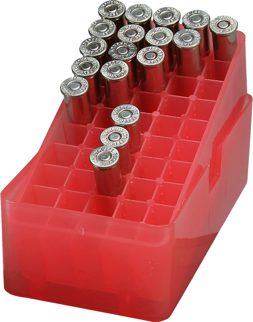 MTM Case-Gard E503841 Slip-Top Ammo Box E-50 38-357 Clear Red 50rds