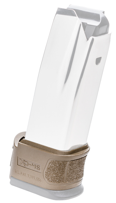 Springfield Armory XDG5007FDE Mag Sleeve  made of Polymer with Flat Dark Earth Finish & 1 Piece Design for 45 ACP Springfield XD Mod.2 Magazines