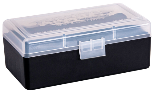 Berry's 61687 Ammo Box  38 Special/357 Mag Clear/Black Polypropylene 50rd