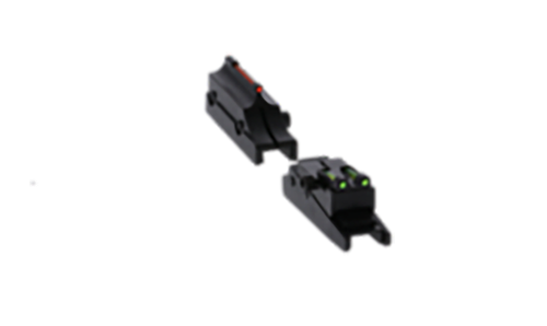 Truglo TG944A Pro Magnum Gobble-Dot Browning Maxus, Silver Red/Green Fiber Optic Black 1/4" Rib