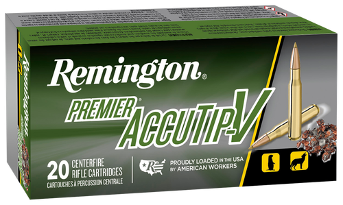 Remington Ammunition 21202 Premier Accutip-V 224Valkyrie 60gr AccuTip V Boat Tail 20 Per Box/10 Case