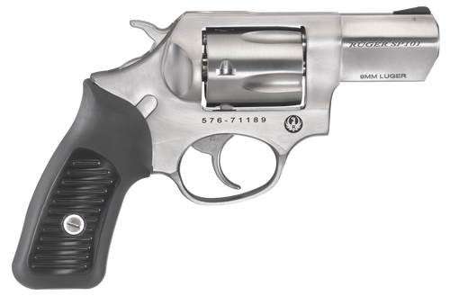 Ruger 5783 SP101  9mm Luger  2.25" Barrel 5rd Triple-Locking Cylinder, Satin Stainless Steel, Cushioned Rubber With Synthetic Insert Grip, Transfer Bar Safety